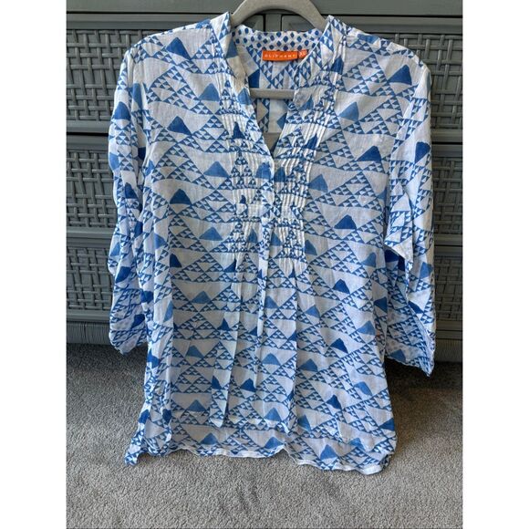 Oliphant geometric tunic dress coverup, XL $168 G19 - Picture 1 of 8